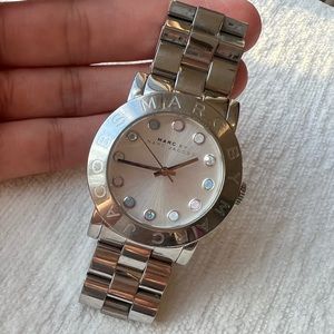 Marc Jacobs Mutli colored iridescent dial stone silver watch